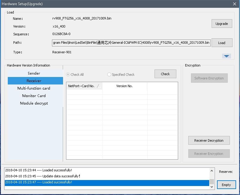 How to upgrade firmware via LedSet